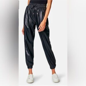 Free People Faux Leather Joggers Pants SzXS